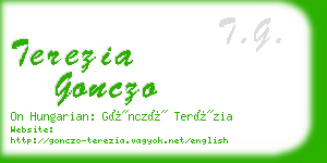 terezia gonczo business card